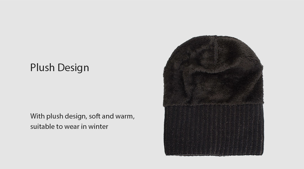 Plus Velvet Dual-use Triangle Pullover Knitted Wool Cap- Black Plus Velvet Dual-use Triangle Pullover Knitted Wool Cap- Black