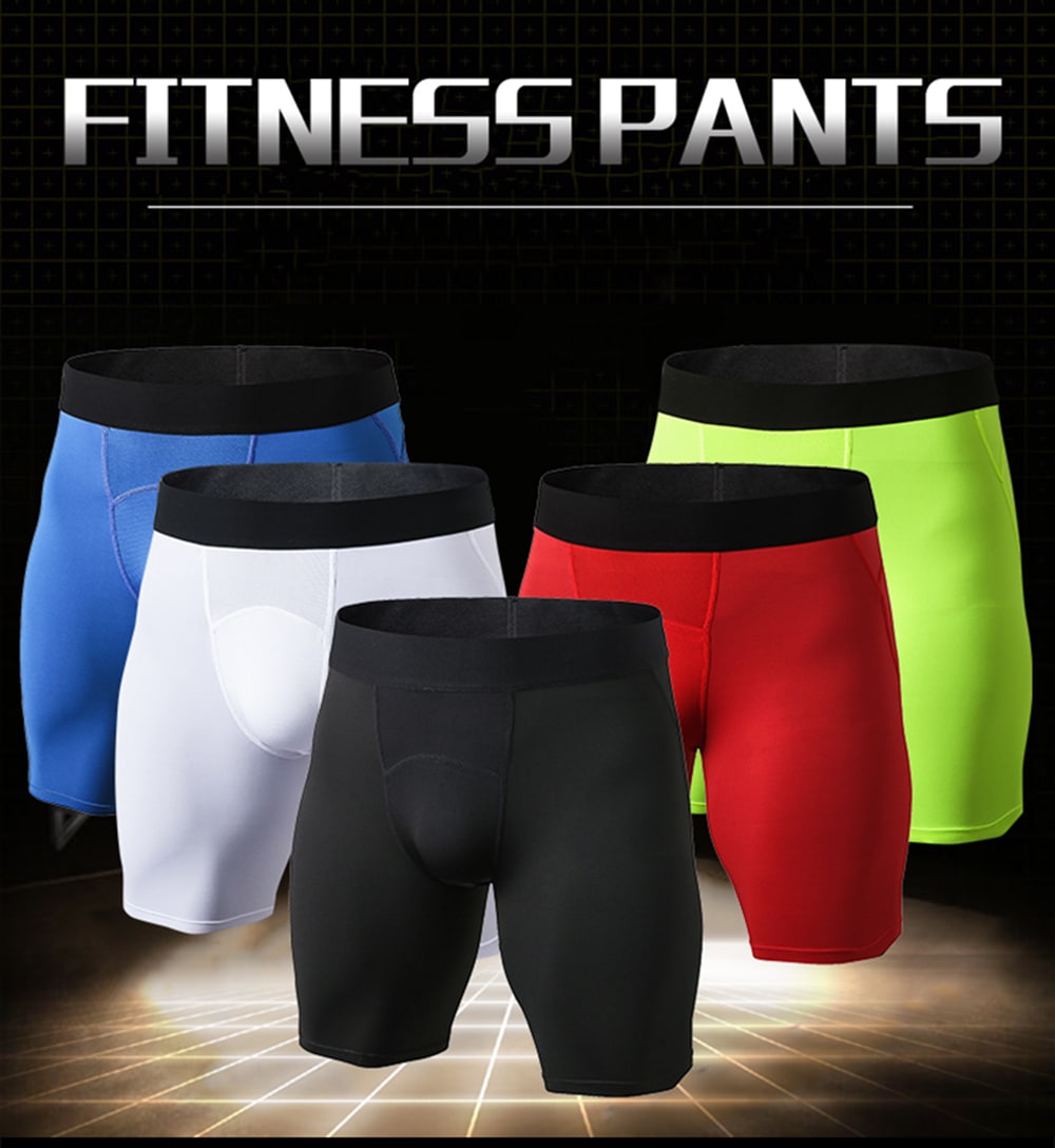 Quickly Dry Gym Sports Trousers Compression Tights Men'S Running Shorts- Gray XL Quickly Dry Gym Sports Trousers Compression Tights Men'S Running Shorts- Gray XL