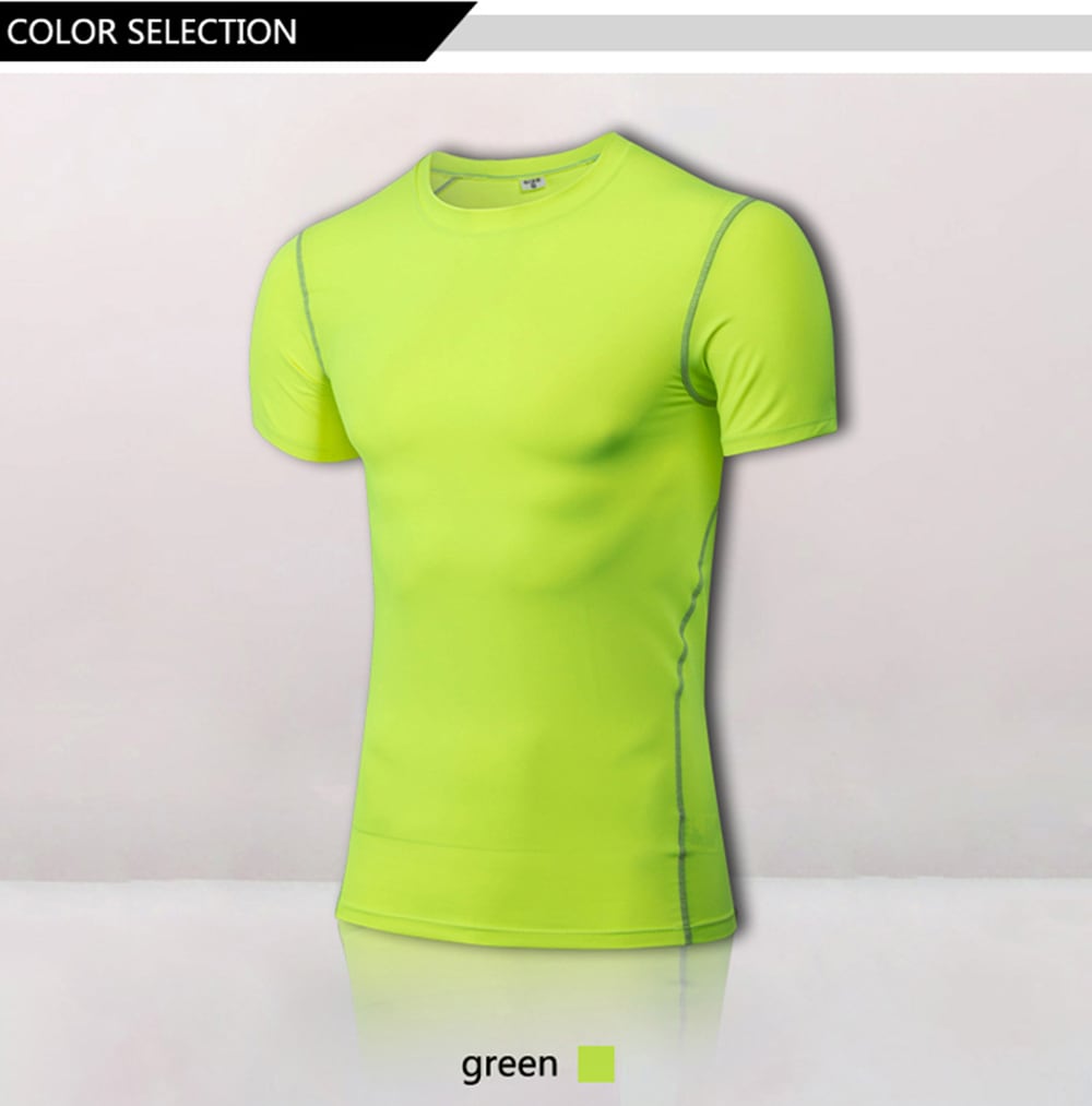 Quick Dry Compression Men Run Shirt Fitness Tight Soccer Jersey Gym Sportswear- Blue XL Quick Dry Compression Men Run Shirt Fitness Tight Soccer Jersey Gym Sportswear- Blue XL