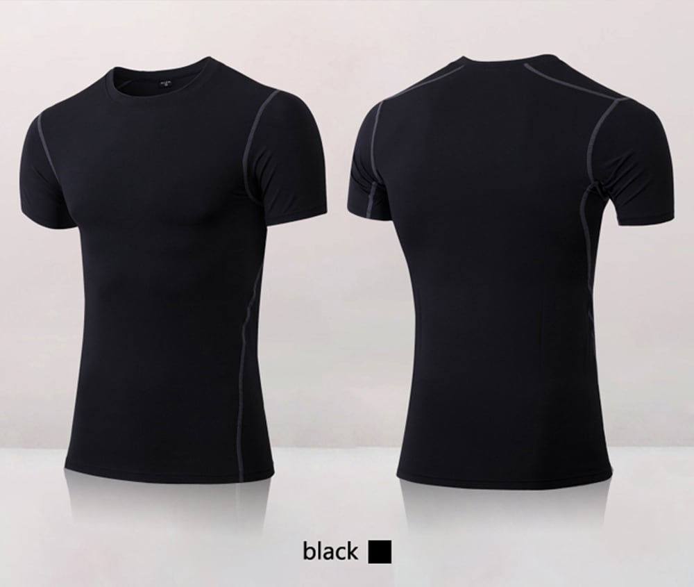 Quick Dry Compression Men Run Shirt Fitness Tight Soccer Jersey Gym Sportswear- Blue XL Quick Dry Compression Men Run Shirt Fitness Tight Soccer Jersey Gym Sportswear- Blue XL