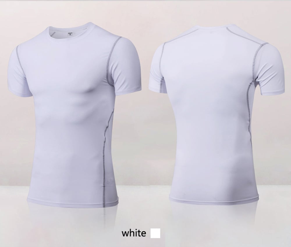 Quick Dry Compression Men Run Shirt Fitness Tight Soccer Jersey Gym Sportswear- Blue XL Quick Dry Compression Men Run Shirt Fitness Tight Soccer Jersey Gym Sportswear- Blue XL