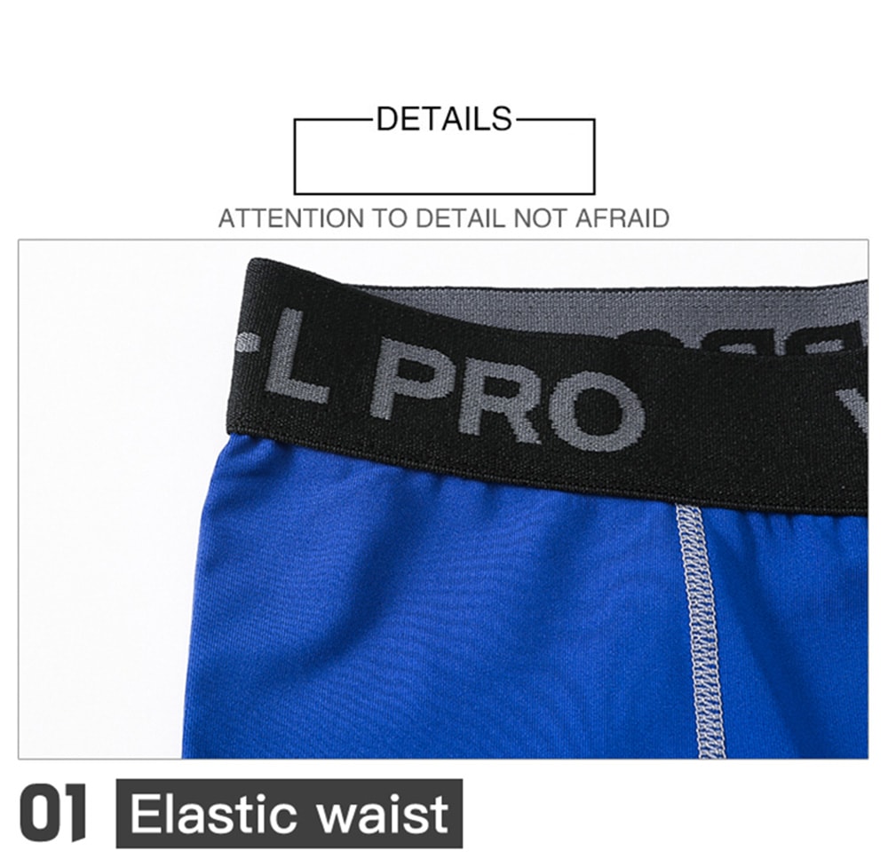 Quick Dry Gym Sport Men's Shorts Jogging Compression Tights Running Shorts- Blue L Quick Dry Gym Sport Men's Shorts Jogging Compression Tights Running Shorts- Blue L