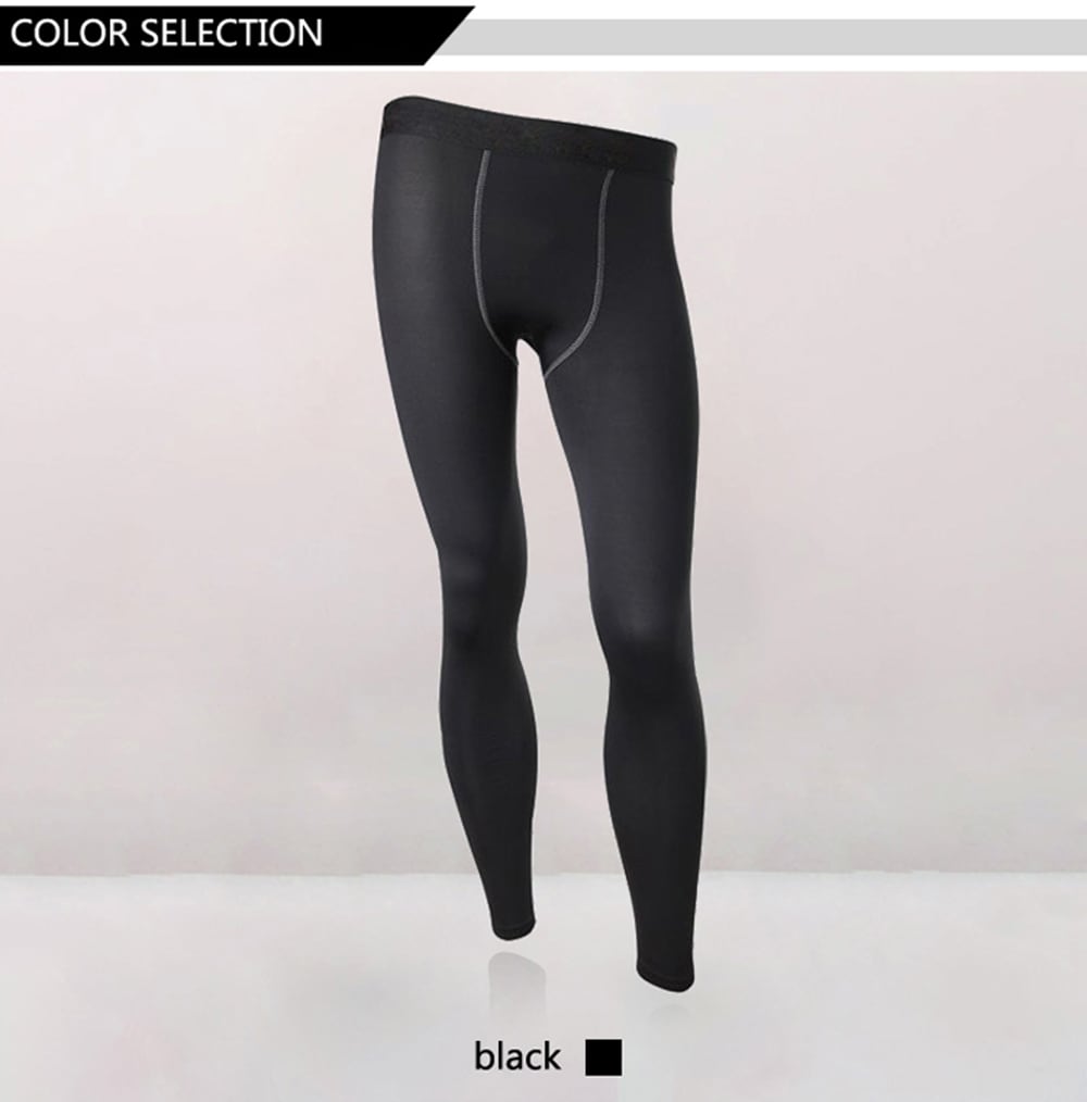 Quick Dry Running Compression Training Fitness Tights Men Gym Sport Leggings- Red L Quick Dry Running Compression Training Fitness Tights Men Gym Sport Leggings- Red L