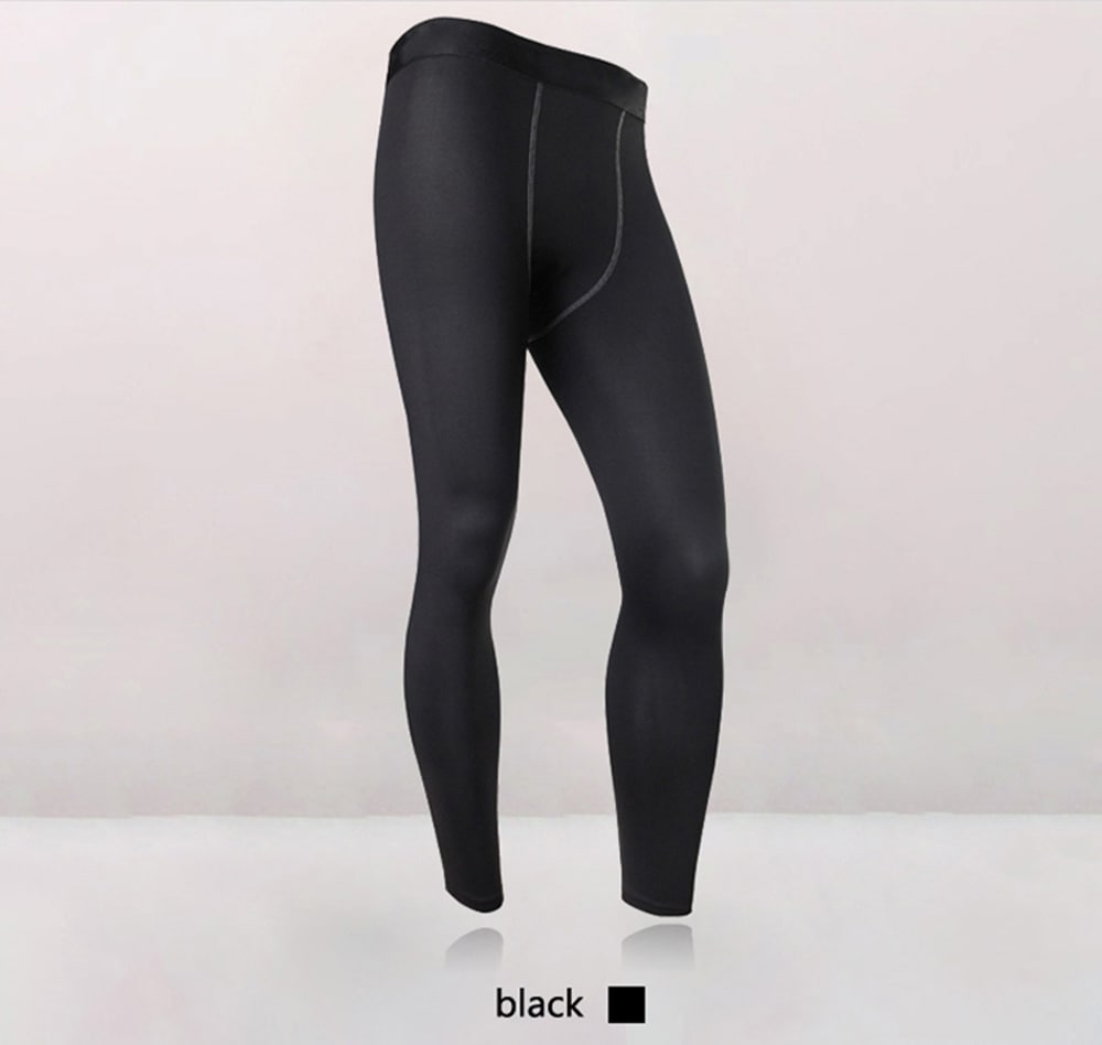 Quick Dry Running Compression Training Fitness Tights Men Gym Sport Leggings- Red L Quick Dry Running Compression Training Fitness Tights Men Gym Sport Leggings- Red L