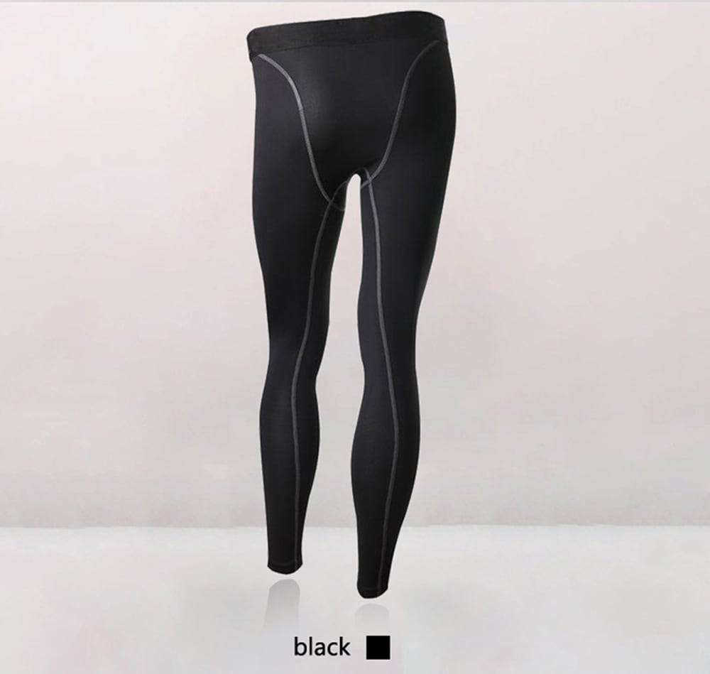 Quick Dry Running Compression Training Fitness Tights Men Gym Sport Leggings- Red L Quick Dry Running Compression Training Fitness Tights Men Gym Sport Leggings- Red L