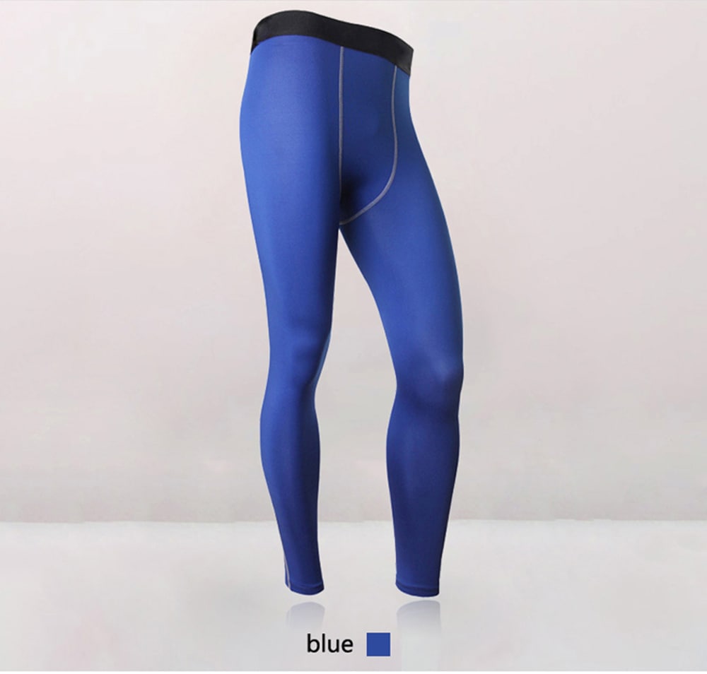Quick Dry Running Compression Training Fitness Tights Men Gym Sport Leggings- Red L Quick Dry Running Compression Training Fitness Tights Men Gym Sport Leggings- Red L