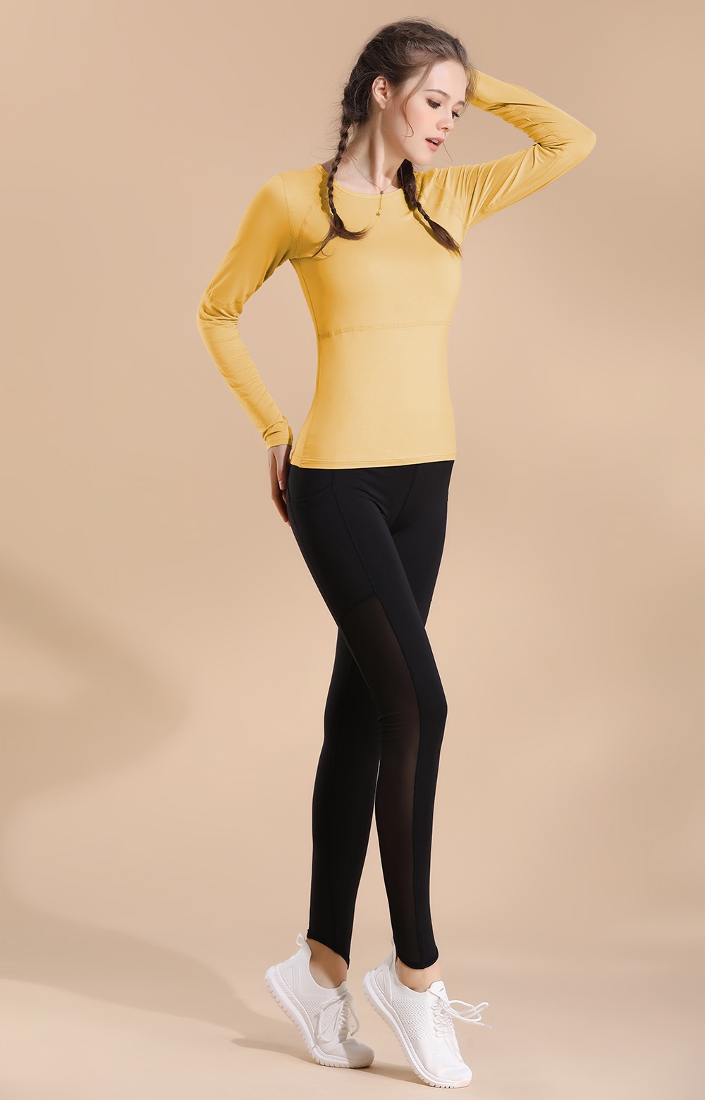 Running Shirt Activewear Sweat-wicking Soft Quick Dry Stretchy- Rose M Running Shirt Activewear Sweat-wicking Soft Quick Dry Stretchy- Rose M