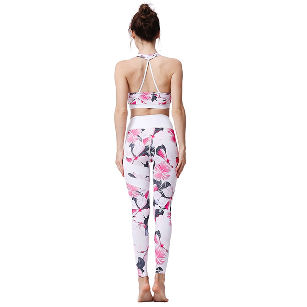 Women Yoga Sports Set Gym Clothes Pants Sports Suit- Multi 1 set Women Yoga Sports Set Gym Clothes Pants Sports Suit- Multi 1 set