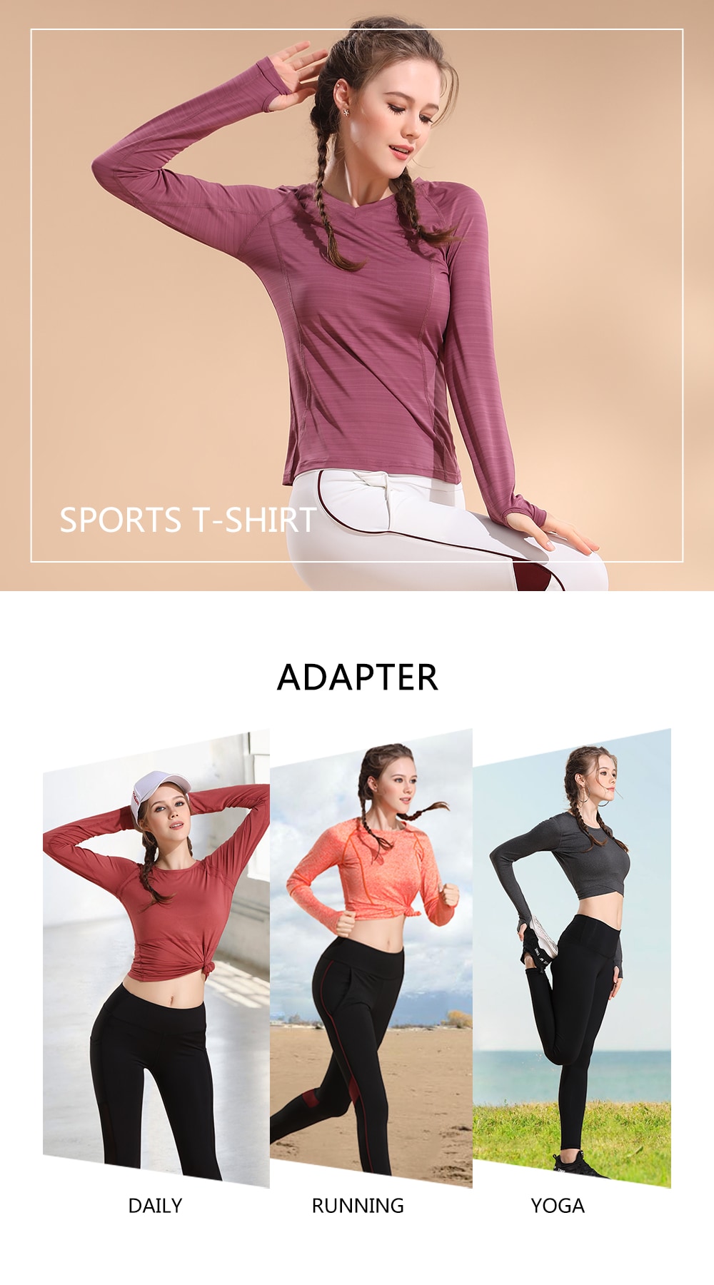 Running Shirt Long Sleeve Activewear Sweat-Wicking Soft Quick Dry- Black M Running Shirt Long Sleeve Activewear Sweat-Wicking Soft Quick Dry- Black M