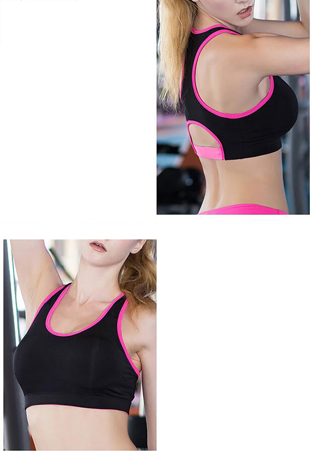 Yoga Gym Workout Fitness Sports Bras- Gray XL Yoga Gym Workout Fitness Sports Bras- Gray XL