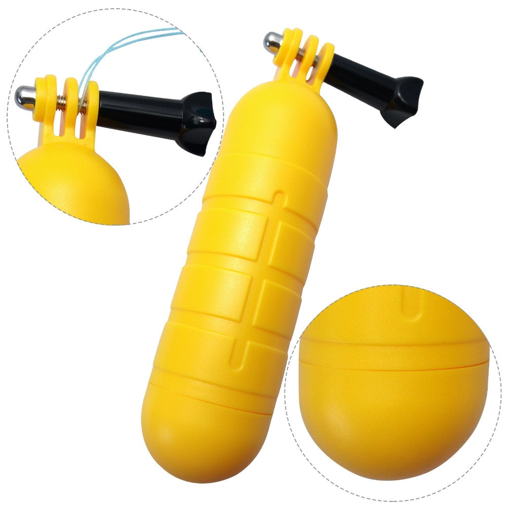 Shoot Handheld Float Bobber Grip Monopod for Gopro Hero 6 5 4 3 Session Xiaomi Yi 4K SJCAM SJ4000 Camera Selfie Mount- Yellow
