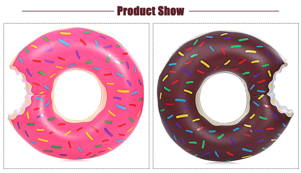 Gigantic Doughnut Pool Inflatable Swimming Float with Pump for Adult Water Game- Coffee Gigantic Doughnut Pool Inflatable Swimming Float with Pump for Adult Water Game- Coffee