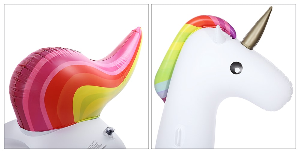 Swimming Water Lounge Pool Giant Rideable Unicorn Inflatable Float Toy- White Swimming Water Lounge Pool Giant Rideable Unicorn Inflatable Float Toy- White