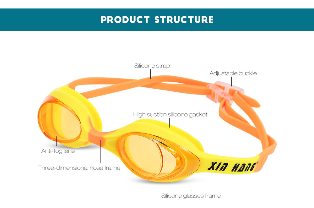 XinHang XH1300 Children Swimming Goggles UV Protection- Blue XinHang XH1300 Children Swimming Goggles UV Protection- Blue