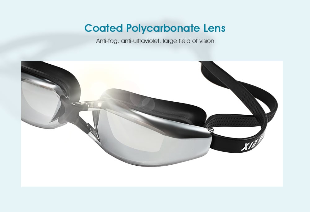 XINHANG XH9200 HD Plating Anti-fog UV Swimming Goggles- Black XINHANG XH9200 HD Plating Anti-fog UV Swimming Goggles- Black