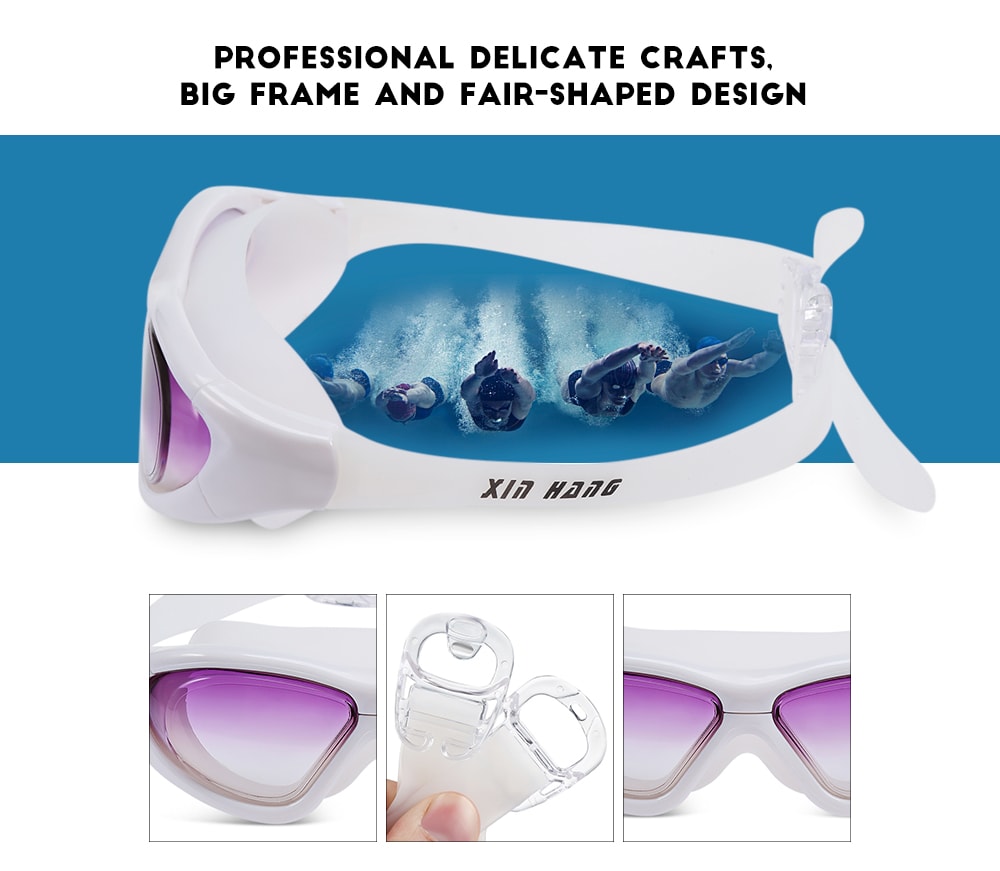 Xin Hang XH9120 Swimming Goggles Anti Fog Big Frame No Leaking- Black Xin Hang XH9120 Swimming Goggles Anti Fog Big Frame No Leaking- Black