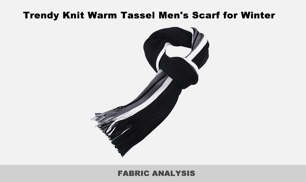 Trendy Knit Warm Tassel Men's Scarf for Winter- Purple Trendy Knit Warm Tassel Men's Scarf for Winter- Purple