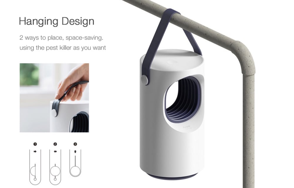 UTORCH 203 Smart USB Charging Mute 360 degree UV Mosquito Killer Lamp- White UTORCH 203 Smart USB Charging Mute 360 degree UV Mosquito Killer Lamp- White