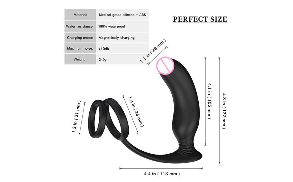 S122 Prostate Massager Male Masturbation Thrusting Orgasm Vestibular Anal Plug Gay Comrade Anal Sex Toys- Black S122 Prostate Massager Male Masturbation Thrusting Orgasm Vestibular Anal Plug Gay Comrade Anal Sex Toys- Black