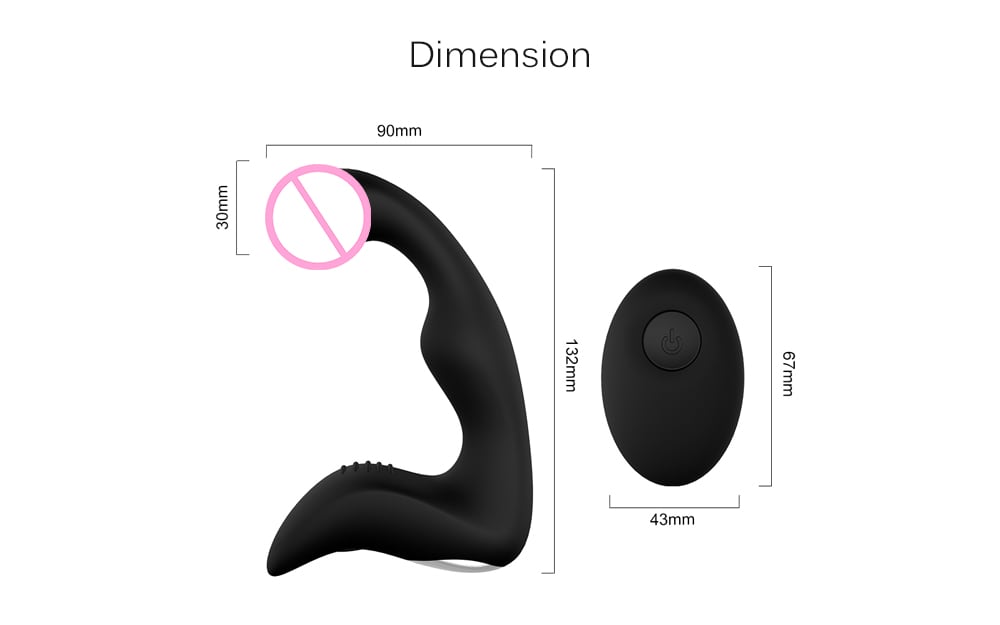 SHD - S010 - LANDY Gay Masturbation Electric Butt Plug - Black SHD - S010 - LANDY Gay Masturbation Electric Butt Plug - Black
