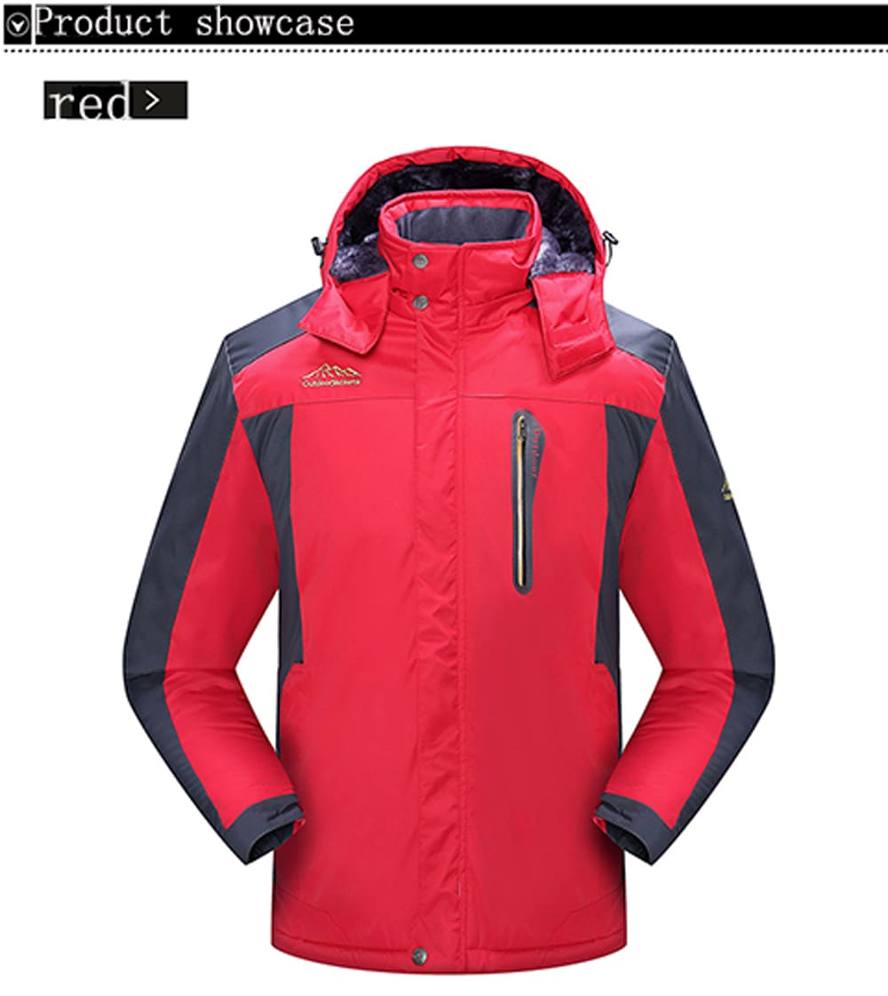 Winter Men's Outdoor Windproof Plus Large Size Warm Jacket- Black XL Winter Men's Outdoor Windproof Plus Large Size Warm Jacket- Black XL