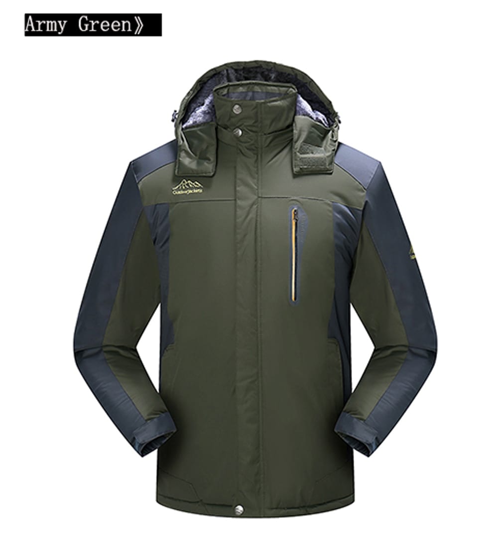 Winter Men's Outdoor Windproof Plus Large Size Warm Jacket- Black XL Winter Men's Outdoor Windproof Plus Large Size Warm Jacket- Black XL