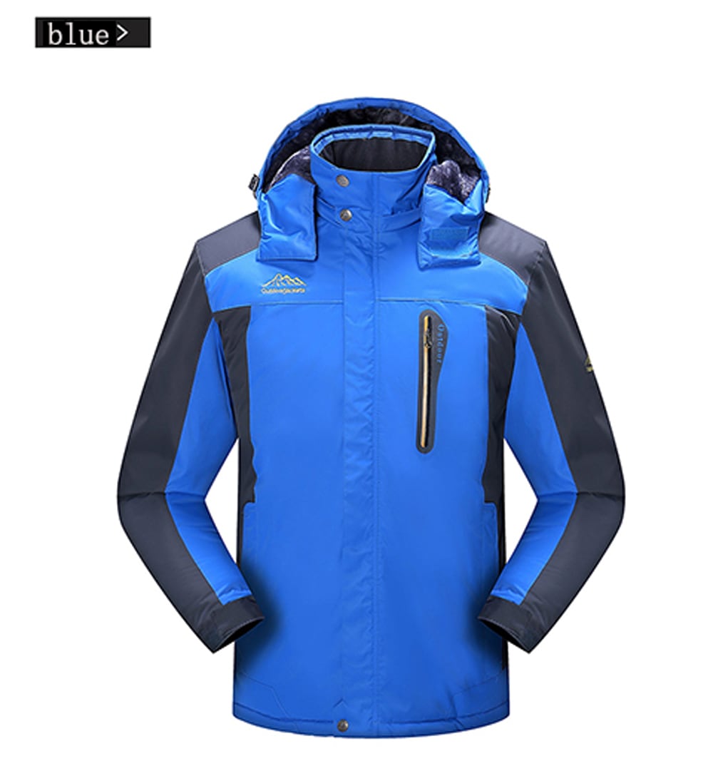Winter Men's Outdoor Windproof Plus Large Size Warm Jacket- Black XL Winter Men's Outdoor Windproof Plus Large Size Warm Jacket- Black XL