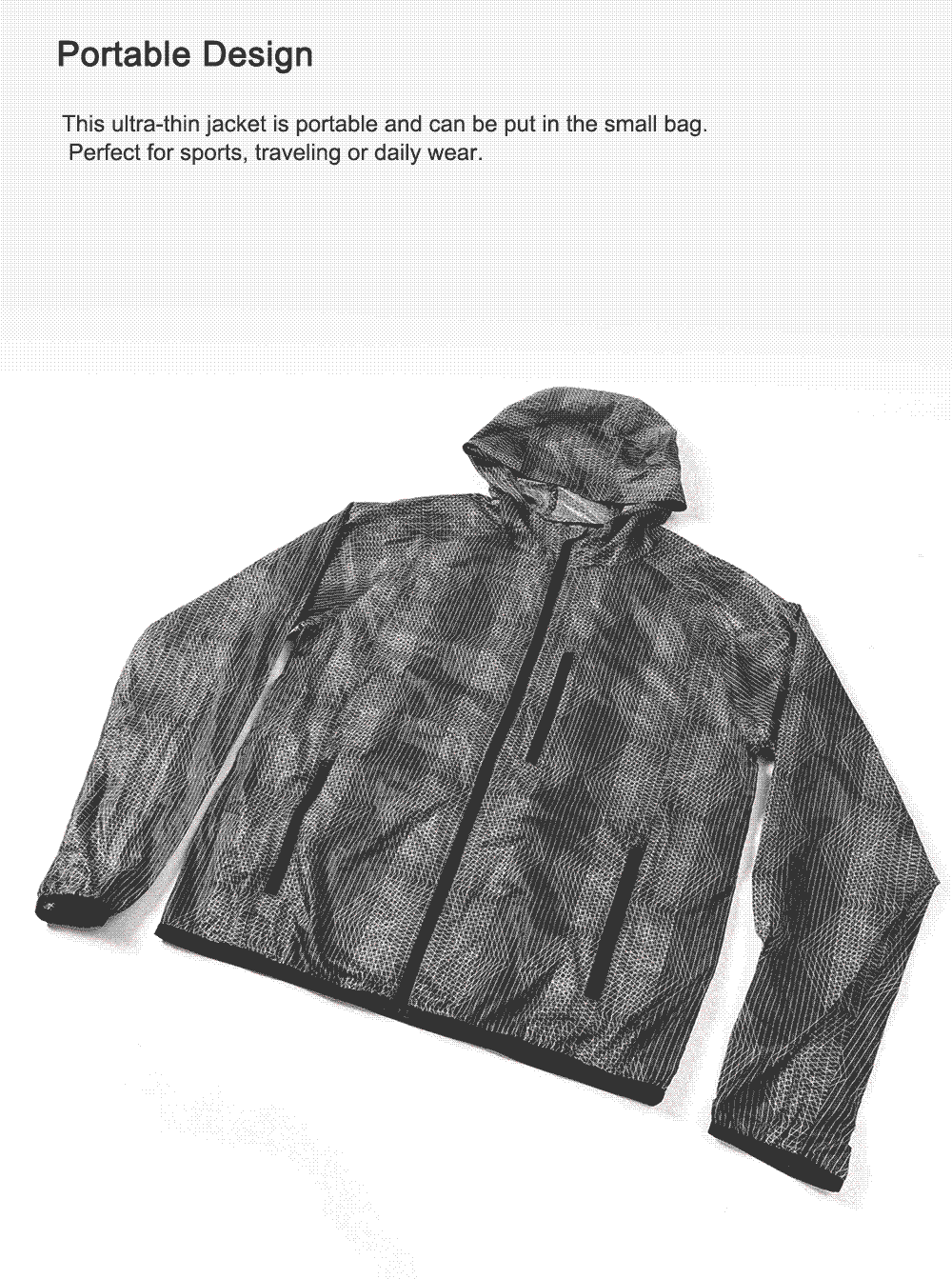 Water-resistance Portable Sun Protection Ultra-thin Sleeve Shirt Jacket- Granite L Water-resistance Portable Sun Protection Ultra-thin Sleeve Shirt Jacket- Granite L