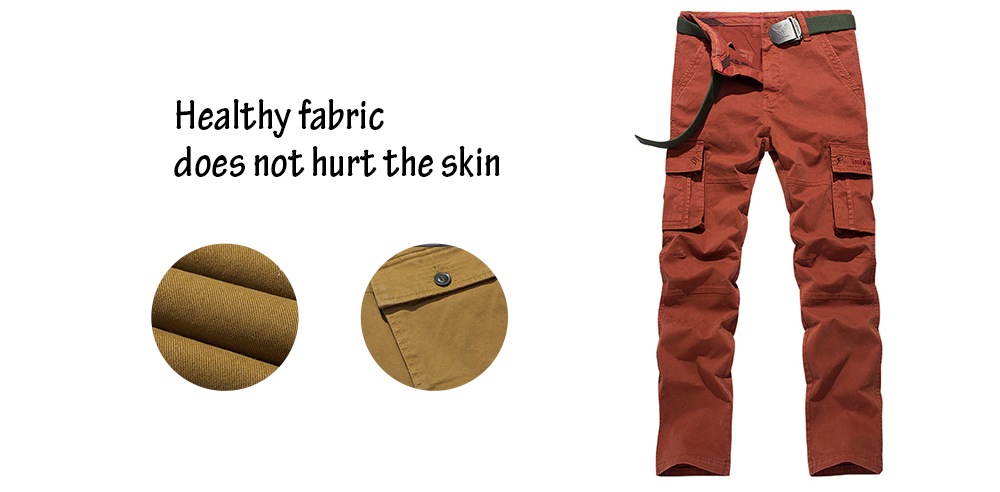 Simple Casual Cargo Pants for Men- Black 38 Simple Casual Cargo Pants for Men- Black 38