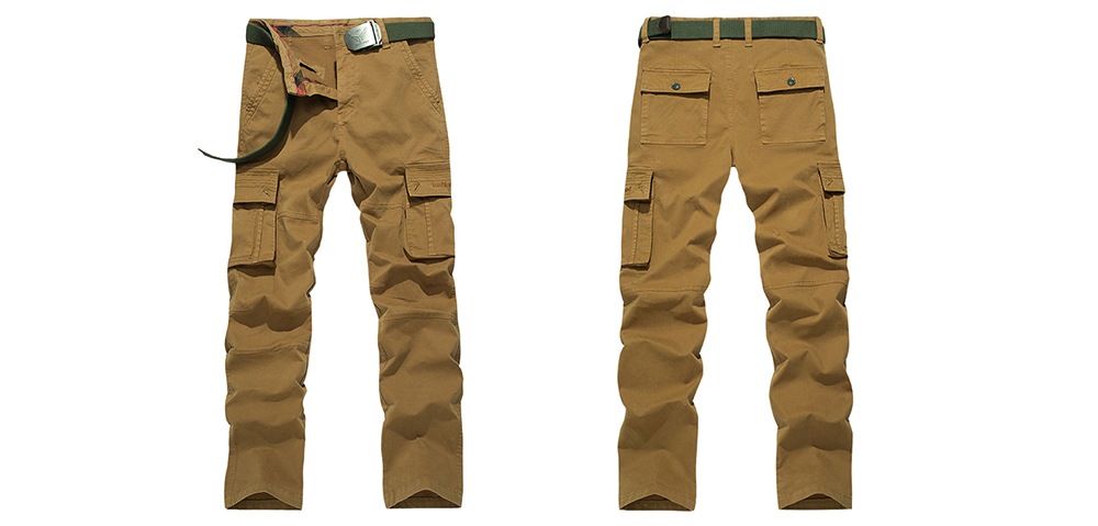 Simple Casual Cargo Pants for Men- Black 38 Simple Casual Cargo Pants for Men- Black 38