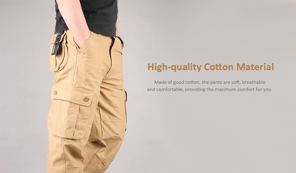 Pocket Multi-functional Casual Autumn Trousers Outdoor Men's Pants- Army Green 38 Pocket Multi-functional Casual Autumn Trousers Outdoor Men's Pants- Army Green 38