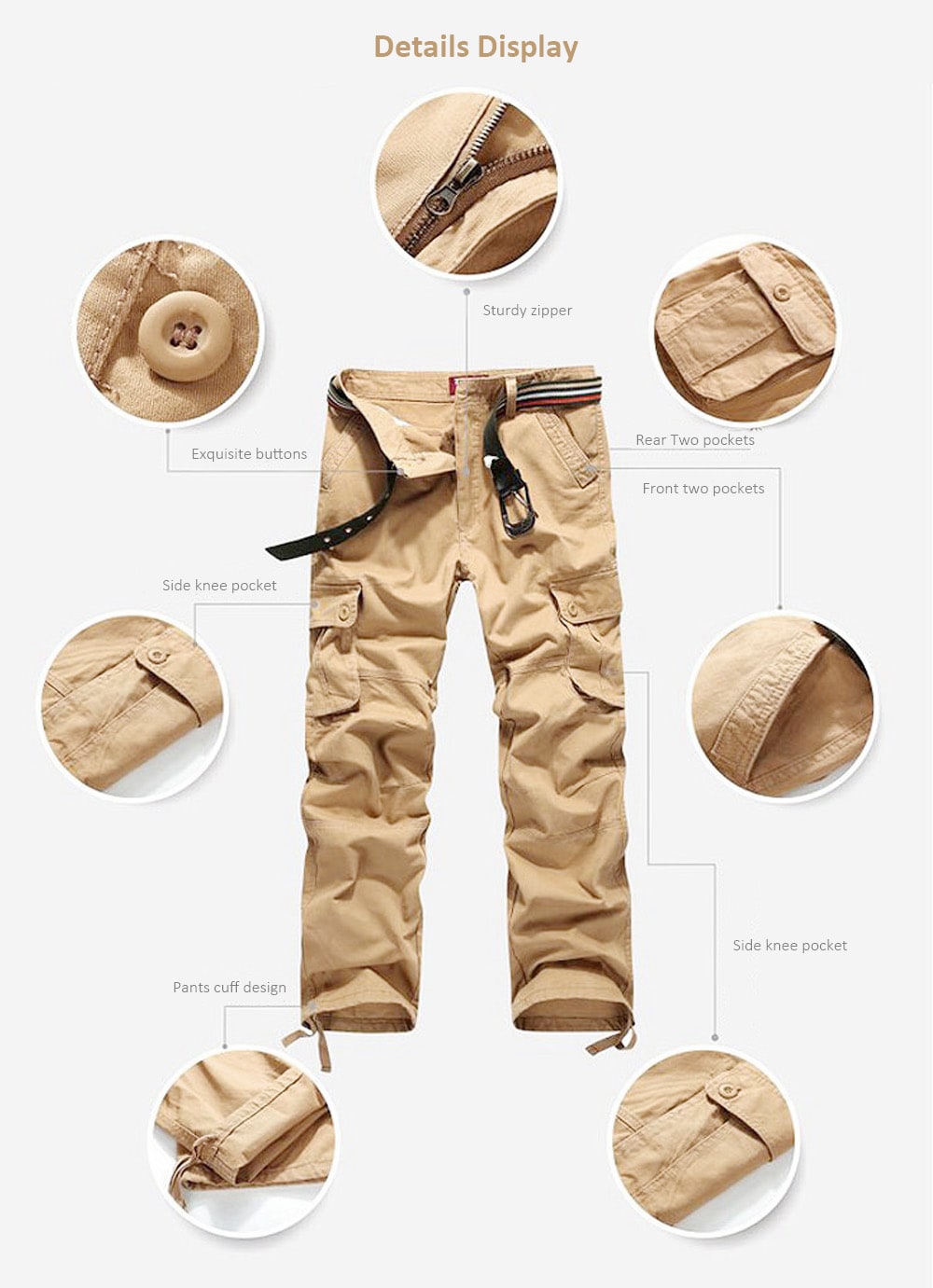 Pocket Multi-functional Casual Autumn Trousers Outdoor Men's Pants- Army Green 38 Pocket Multi-functional Casual Autumn Trousers Outdoor Men's Pants- Army Green 38