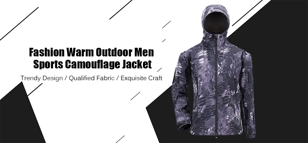 Outdoor Suede Soft Shell Jacket Men Sports Camouflage Plus Velvet - Chestnut Red 2XL Outdoor Suede Soft Shell Jacket Men Sports Camouflage Plus Velvet - Chestnut Red 2XL