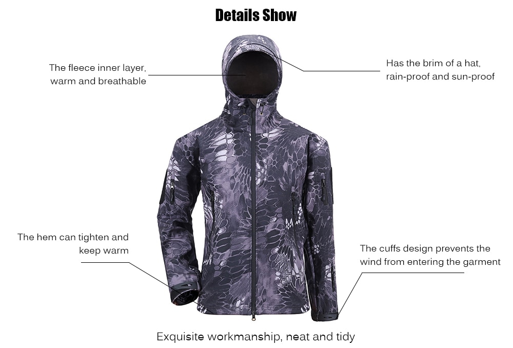 Outdoor Suede Soft Shell Jacket Men Sports Camouflage Plus Velvet - Chestnut Red 2XL Outdoor Suede Soft Shell Jacket Men Sports Camouflage Plus Velvet - Chestnut Red 2XL