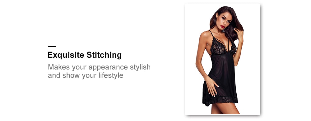 Women Sexy Black Low Back Crisscross Lace Trim Short Skirt with G-string - Black M Women Sexy Black Low Back Crisscross Lace Trim Short Skirt with G-string - Black M