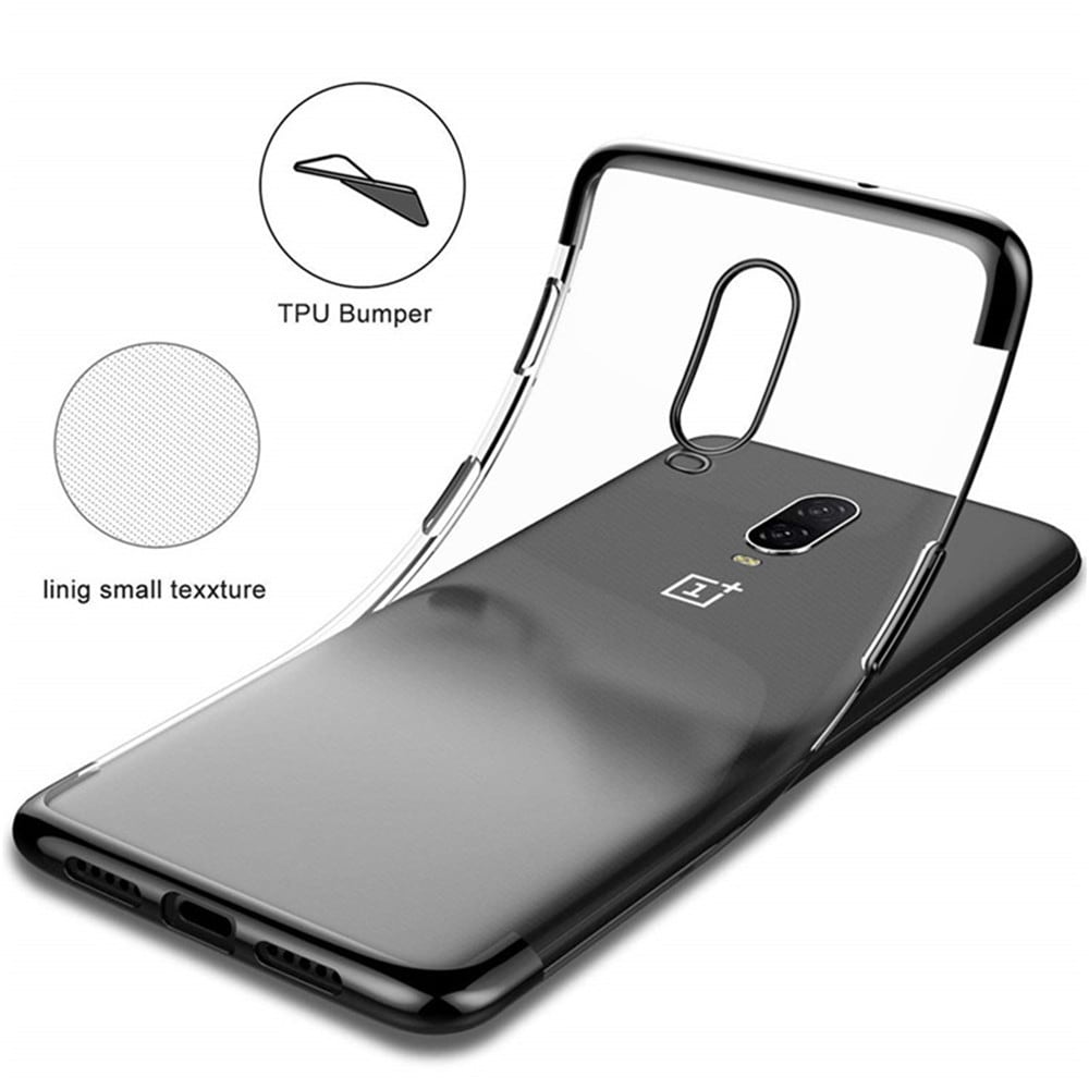 Soft Full Plating TPU Cover with Tempered Glass Screen Protector for OnePlus 6T- Blue Soft Full Plating TPU Cover with Tempered Glass Screen Protector for OnePlus 6T- Blue
