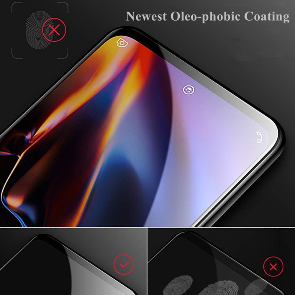 Soft Full Plating TPU Cover with Tempered Glass Screen Protector for OnePlus 6T- Blue Soft Full Plating TPU Cover with Tempered Glass Screen Protector for OnePlus 6T- Blue