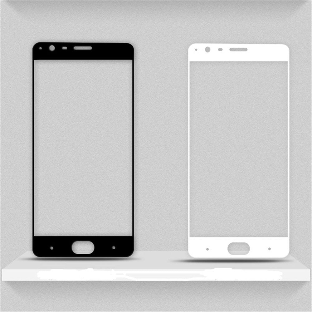 Tempered Glass Screen Protector Full Cover 9H 2.5D Ultra Thin Protective Film For Oneplus 3 / 3T- White Tempered Glass Screen Protector Full Cover 9H 2.5D Ultra Thin Protective Film For Oneplus 3 / 3T- White
