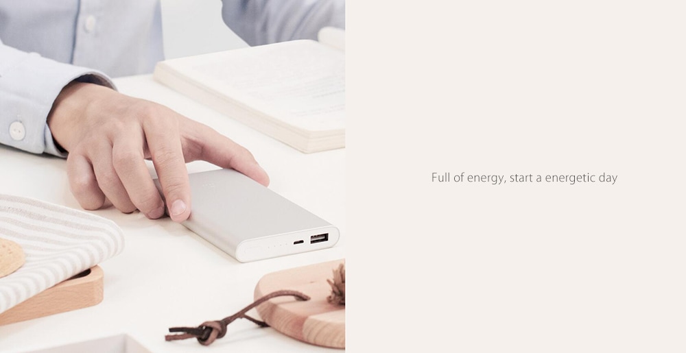 Original Xiaomi Bidirectional Quick Charge 10000mAh Portable Power Bank 2 Aluminium Alloy Housing Ultra-thin Body- Silver Original Xiaomi Bidirectional Quick Charge 10000mAh Portable Power Bank 2 Aluminium Alloy Housing Ultra-thin Body- Silver