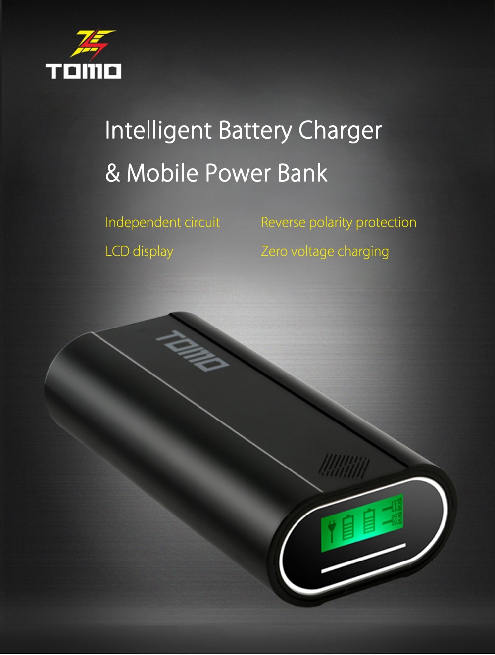 TOMO M2 DIY Smart Power Bank 2 x 18650 Li-ion Battery Charger- White TOMO M2 DIY Smart Power Bank 2 x 18650 Li-ion Battery Charger- White