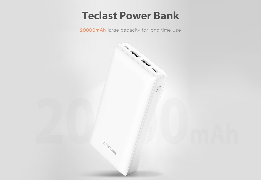Teclast T200K - W 20000mAh Large Capacity Portable Mobile Power Supply- White Teclast T200K - W 20000mAh Large Capacity Portable Mobile Power Supply- White