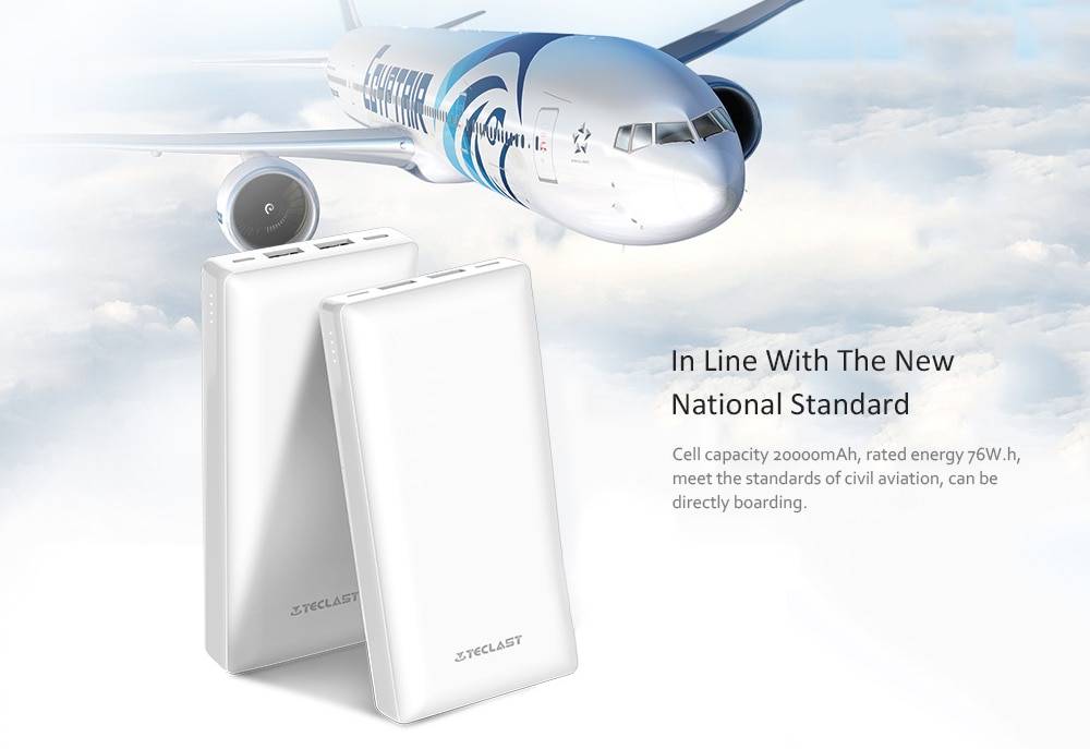 Teclast T200K - W 20000mAh Large Capacity Portable Mobile Power Supply- White Teclast T200K - W 20000mAh Large Capacity Portable Mobile Power Supply- White