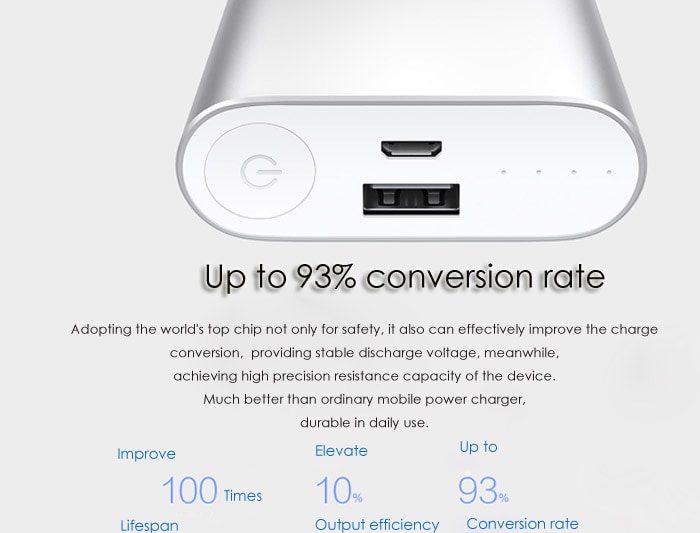 Original Xiaomi Pocket 10000mAh Mobile Power Bank High Capacity Portable Charger- Silver Original Xiaomi Pocket 10000mAh Mobile Power Bank High Capacity Portable Charger- Silver
