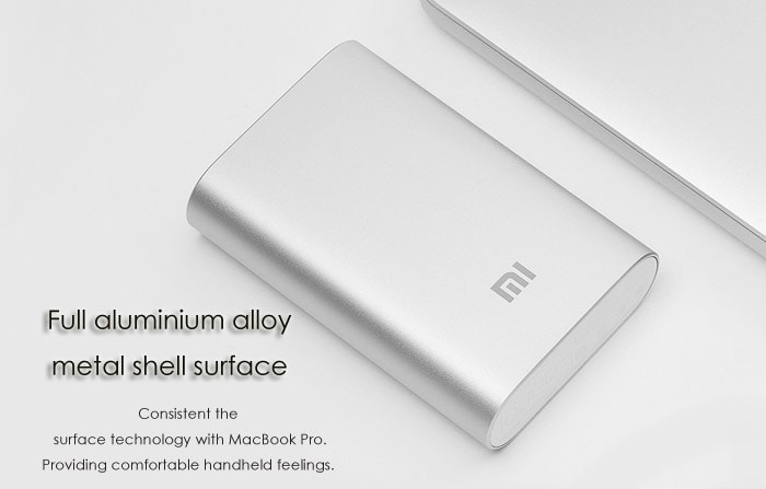 Original Xiaomi Pocket 10000mAh Mobile Power Bank High Capacity Portable Charger- Silver Original Xiaomi Pocket 10000mAh Mobile Power Bank High Capacity Portable Charger- Silver