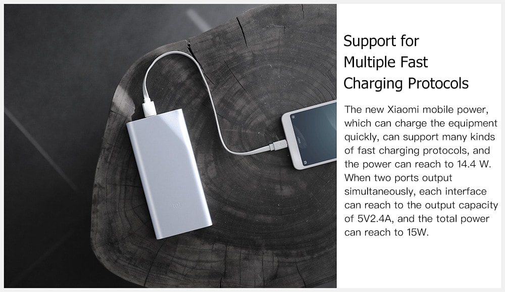 Original Xiaomi PLM09ZM 10000mAh Portable Mobile Power Bank 2- Silver Original Xiaomi PLM09ZM 10000mAh Portable Mobile Power Bank 2- Silver