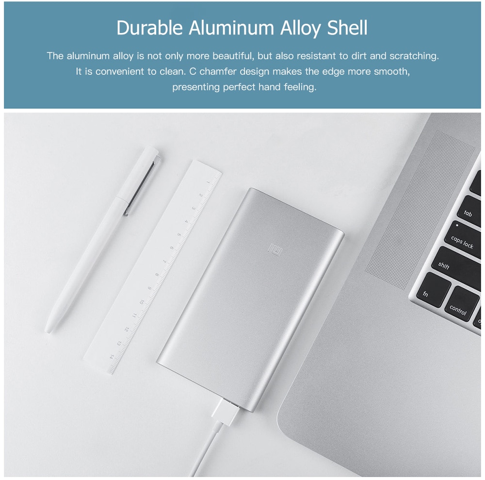 Original Xiaomi PLM10ZM 5000mAh Portable Mobile Power Bank 2- Silver Original Xiaomi PLM10ZM 5000mAh Portable Mobile Power Bank 2- Silver