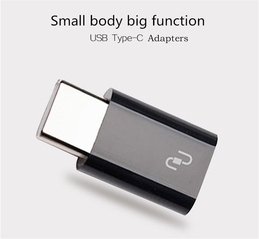 Original Xiaomi USB Type-C Adapter Cable Converter Connector Fast Quick Charger- Black Original Xiaomi USB Type-C Adapter Cable Converter Connector Fast Quick Charger- Black