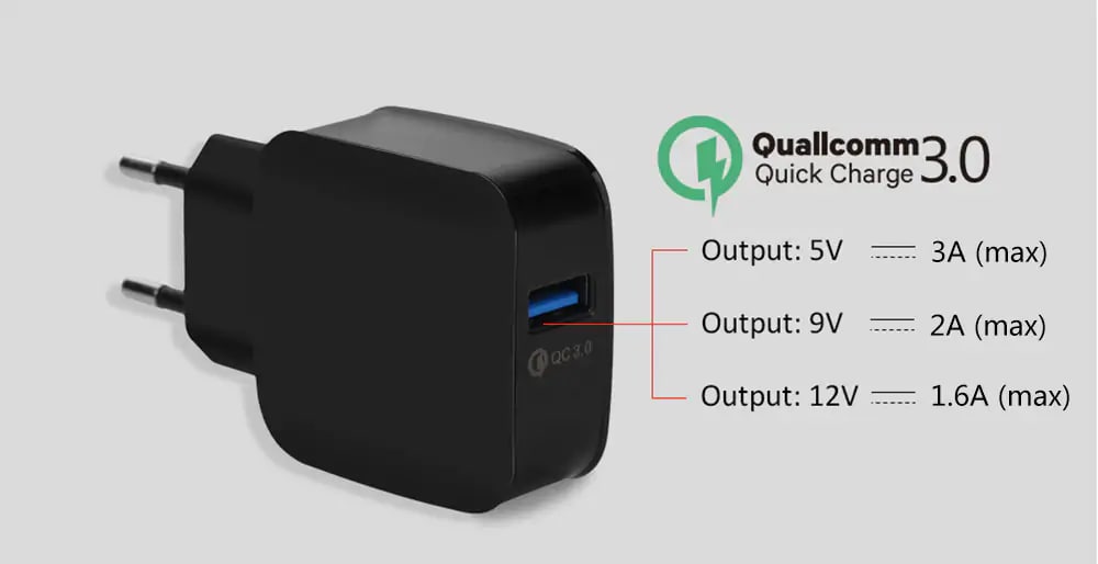 Quick Charge 3.0 USB Wall Charger Mini Travel Power Adapter for iPhone / Samsung- White Quick Charge 3.0 USB Wall Charger Mini Travel Power Adapter for iPhone / Samsung- White
