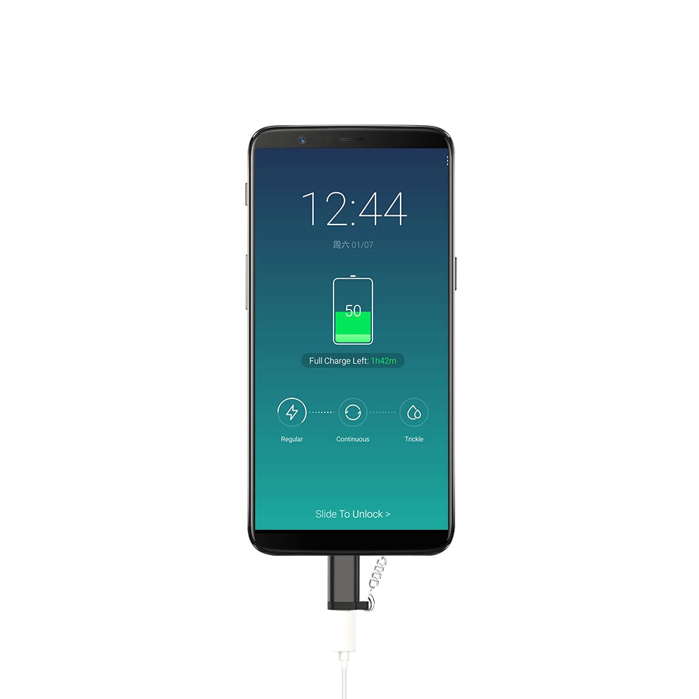 USB 3.1 Type C OTG Adapter Micro USB Female To Type C Male Converter- Black USB 3.1 Type C OTG Adapter Micro USB Female To Type C Male Converter- Black
