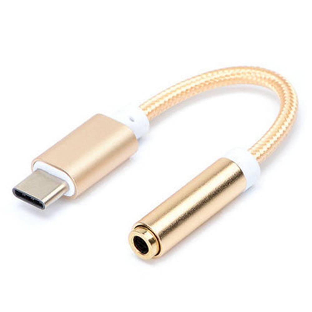 Type-C to 3.5 Earphone Adapter Type-C USB-C male to 3.5mm AUX audio female AUX Cable- Silver Type-C to 3.5 Earphone Adapter Type-C USB-C male to 3.5mm AUX audio female AUX Cable- Silver